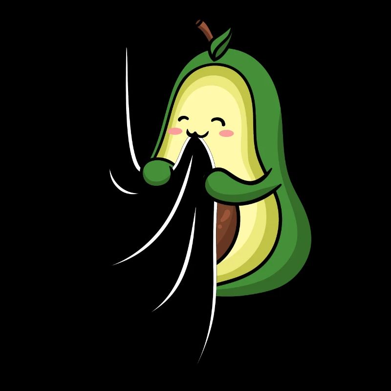 Avocado eats t-shirt Starving avocado