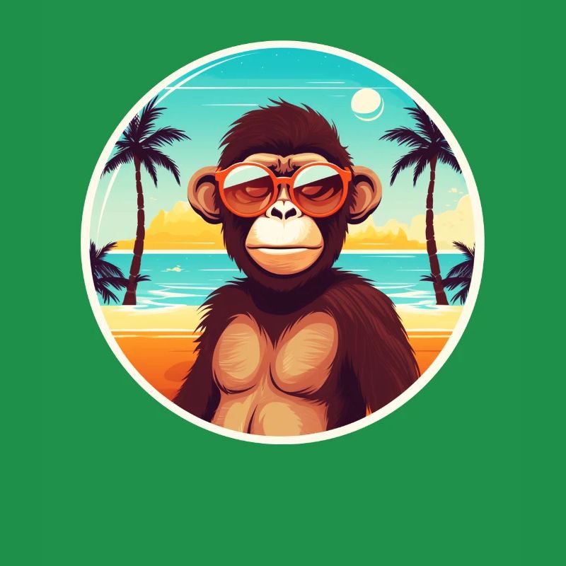 Surf, Sand, and Monkey: Trendy Beach Tee for Summe