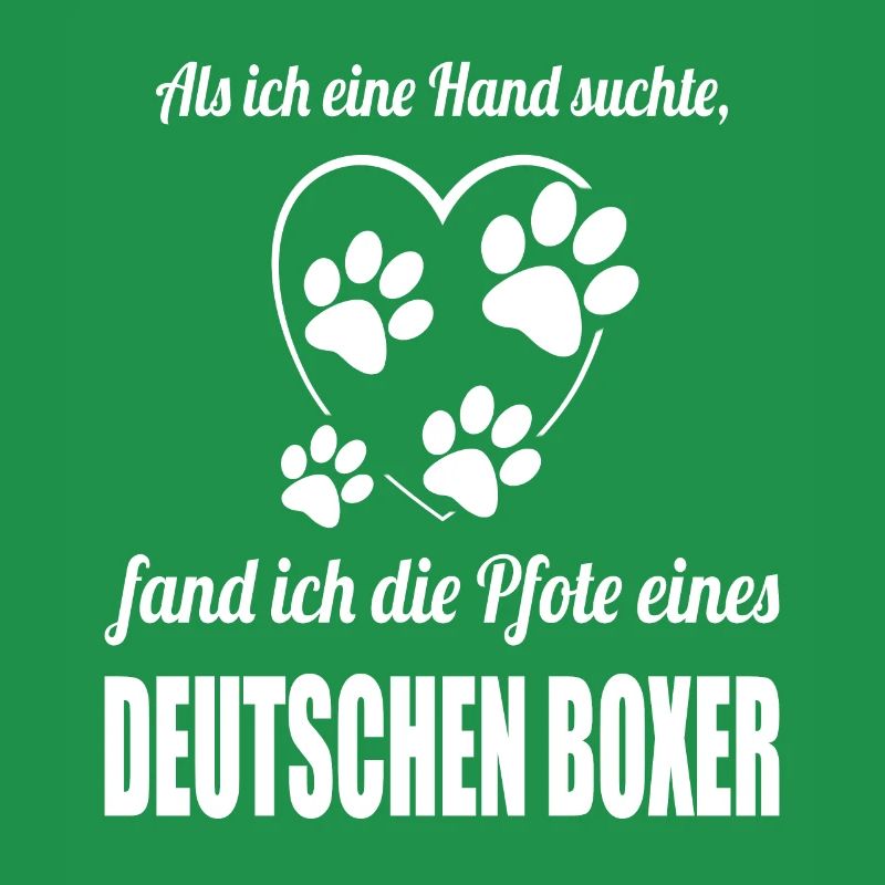 Hand & Pfote - Spruch - Deutscher Boxer