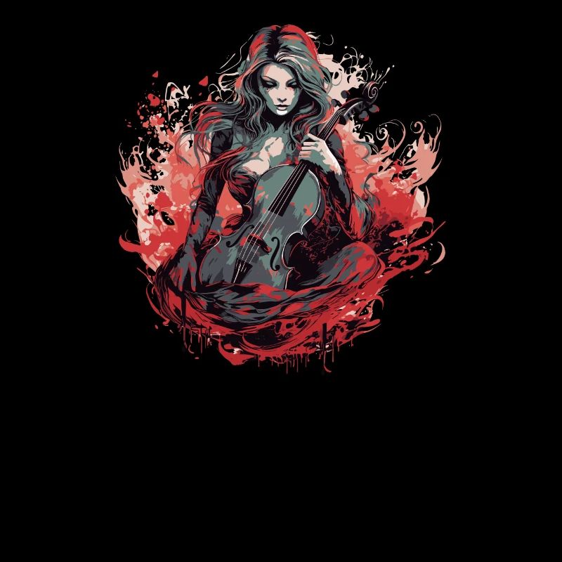 Cello Player, Cellist-Musician, Gothic-Witchcraft