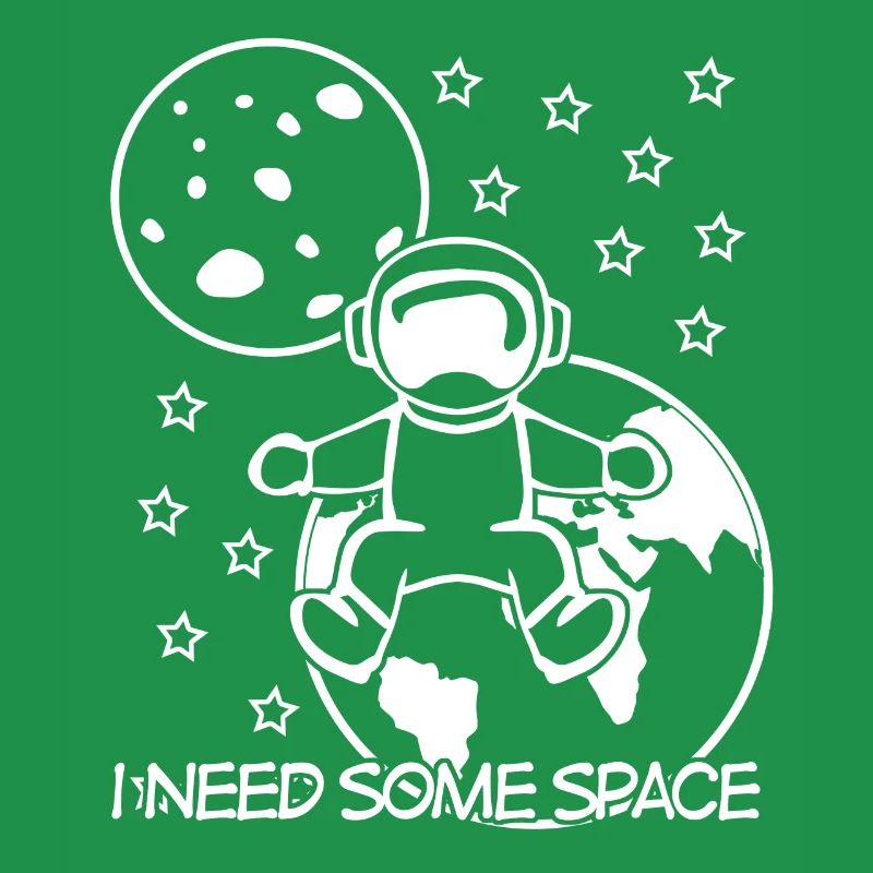Astronaut with Stars and Planets