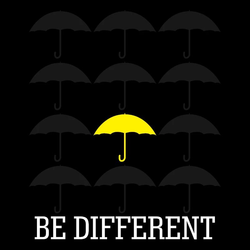 Parapluie jaune Be différents parapluies
