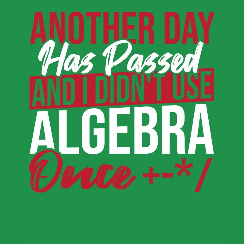 Algebra Lover Graph Math Nerd I Didn't Use Algebra