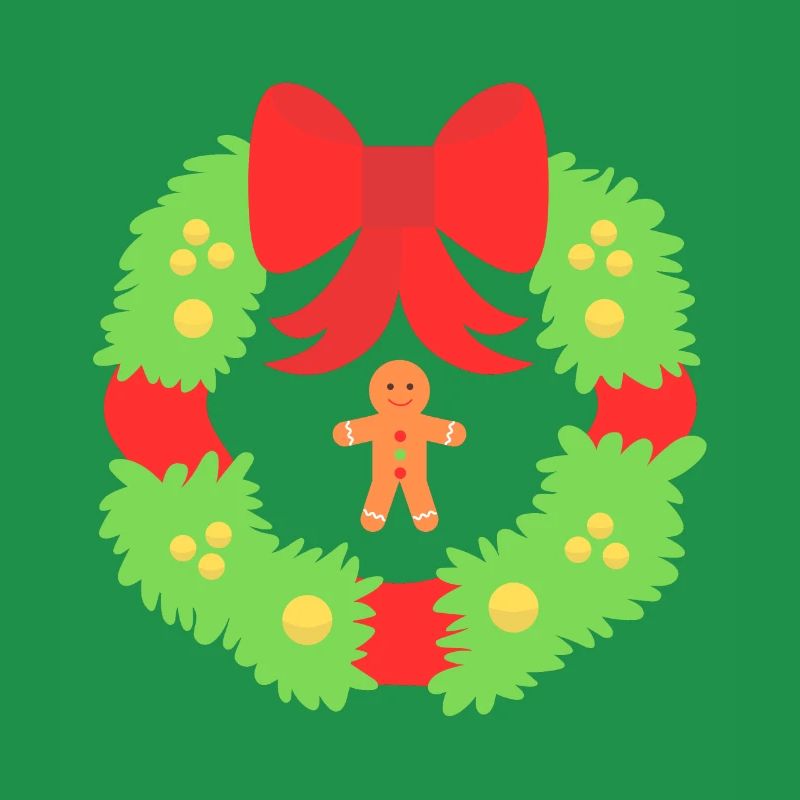 Weihnachtskranz der Lebkuchenfreude