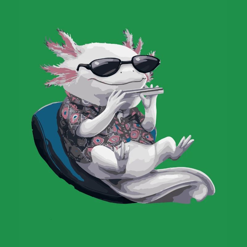 Axolotl Harmonica Playing Gift