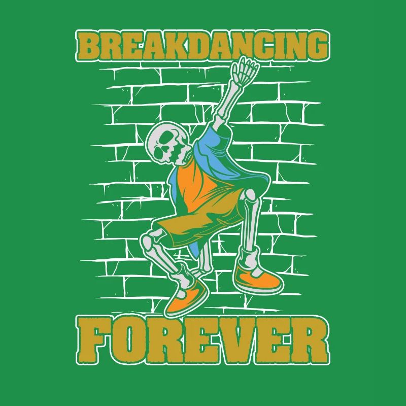 Breakdance Breakdancer Breakdancing Skelett