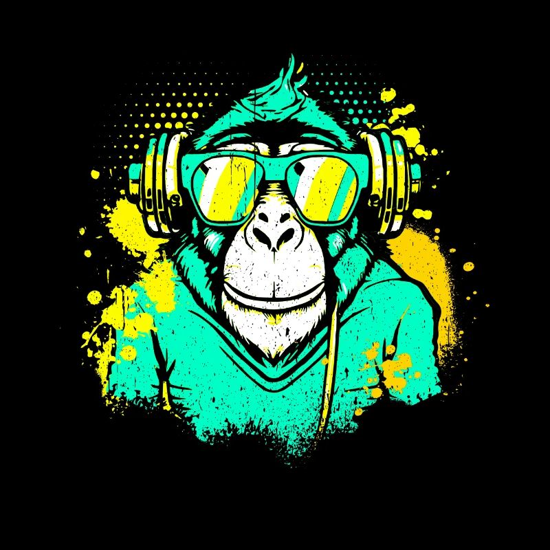DJ Monkey Music Party Fun Sunglasses Fun Dancing C
