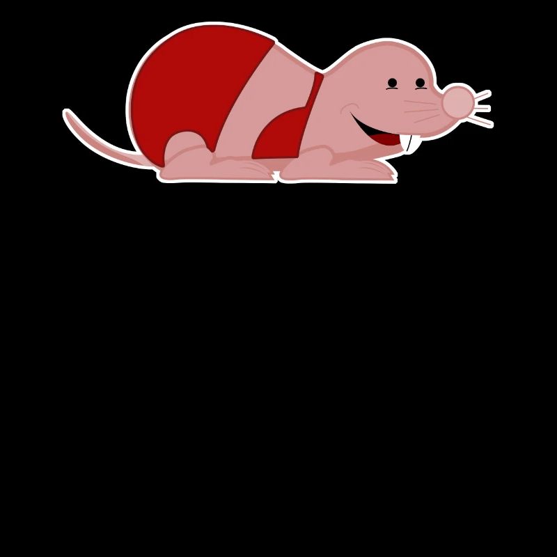 Rat taupe nu avec un bikini