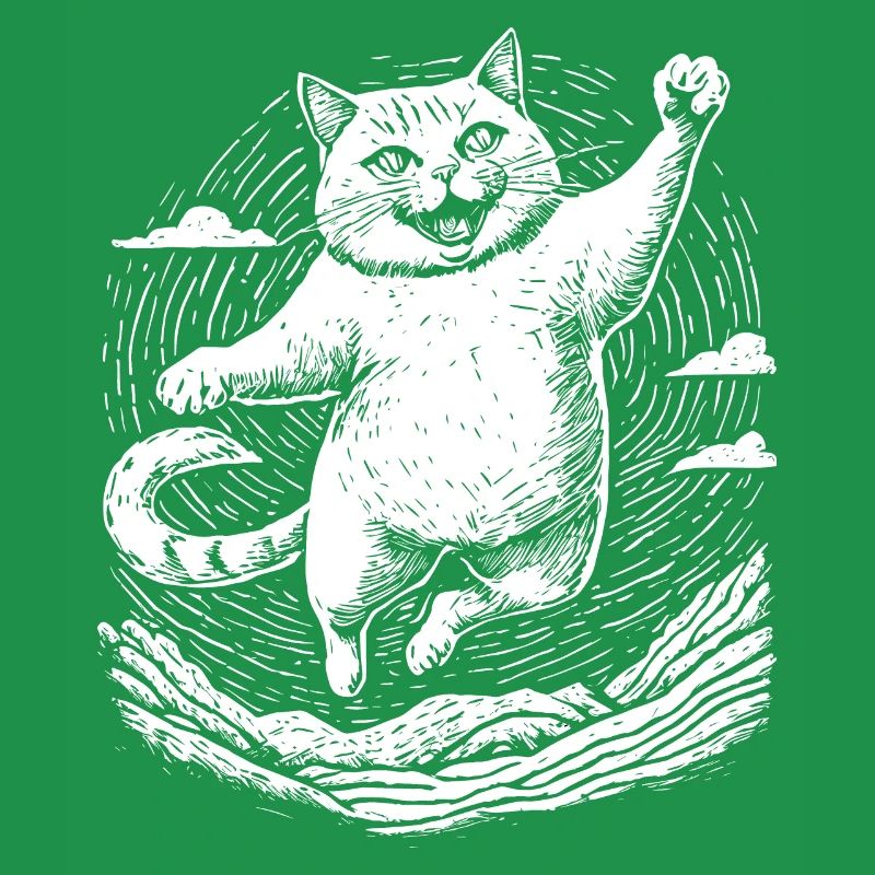 Cat practicing karate