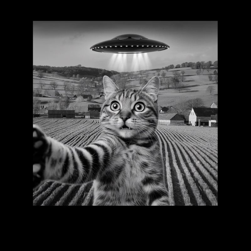 Alien Encounter Cat Selfie