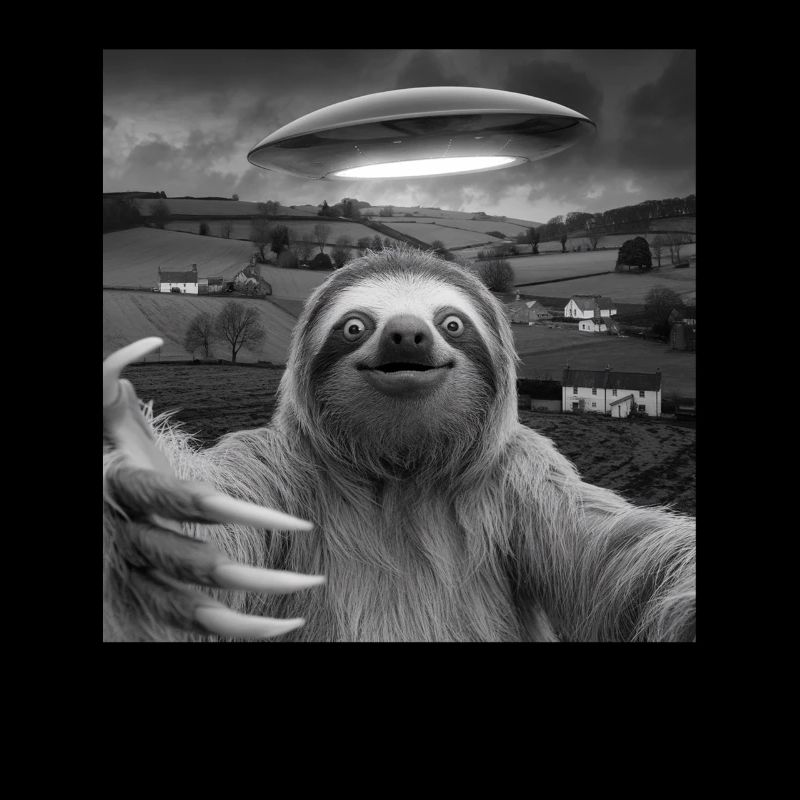 Alien Encounter Sloth Selfie