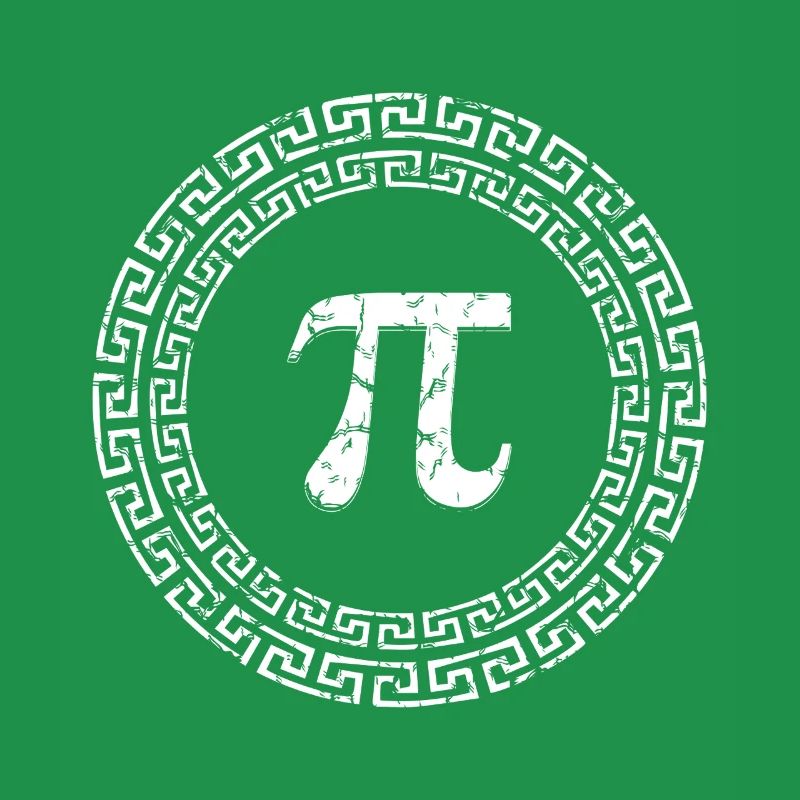 Pi Day Greek Pattern Design