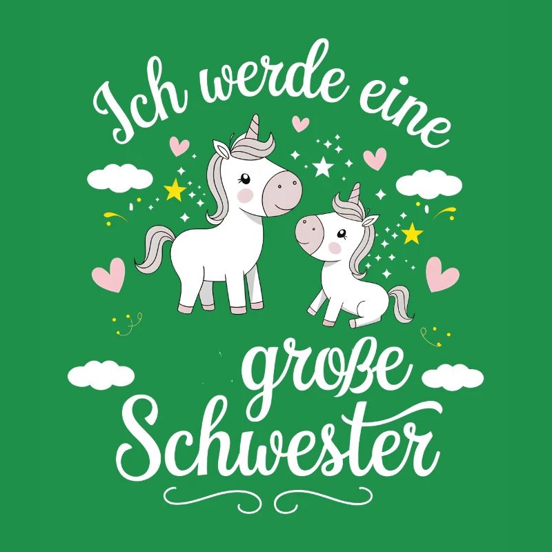 Ich werde eine große Schwester Einhorn