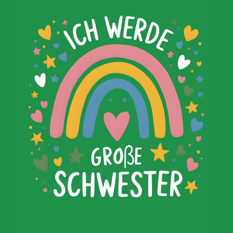 Ich Werde Große Schwester Regenbogen Boho