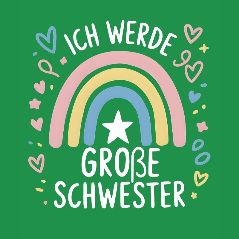 Ich Werde Große Schwester Regenbogen Boho