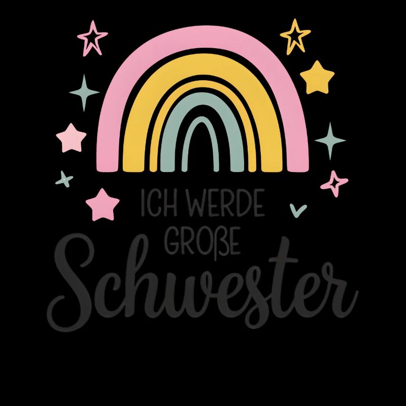 Ich Werde Große Schwester Regenbogen Boho