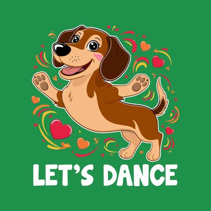 A Dachshund Dancin Let's Dance Dancing Dancer