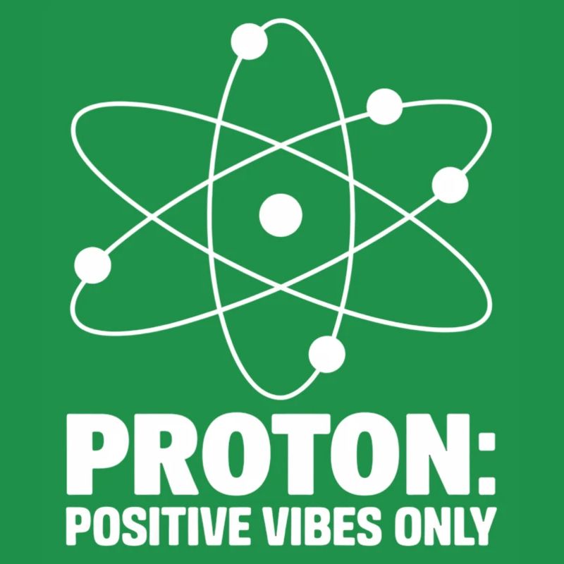 Proton Positive Vibes Atom Design