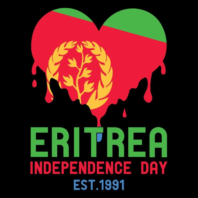 Eritrea Independence Day Est. 1991 Heart