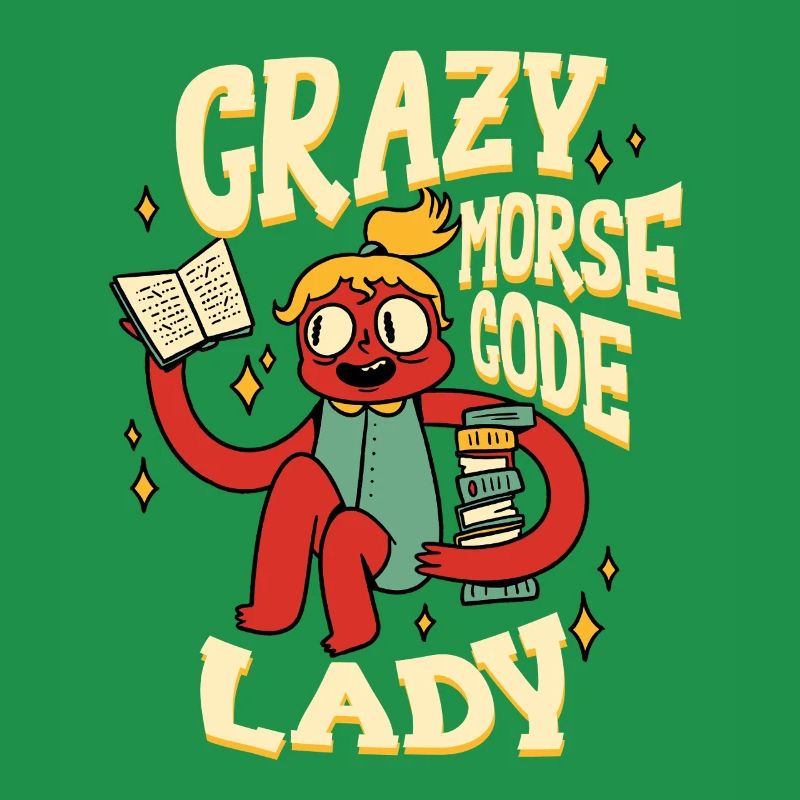 Morsecode Crazy Morse Code Lady