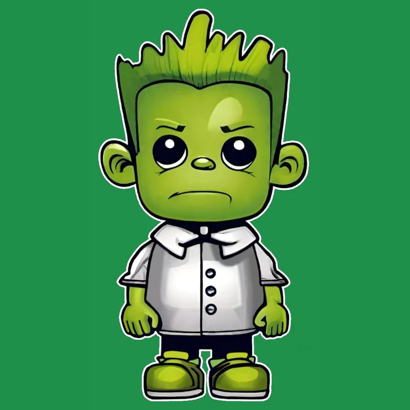Monstre vert mignon