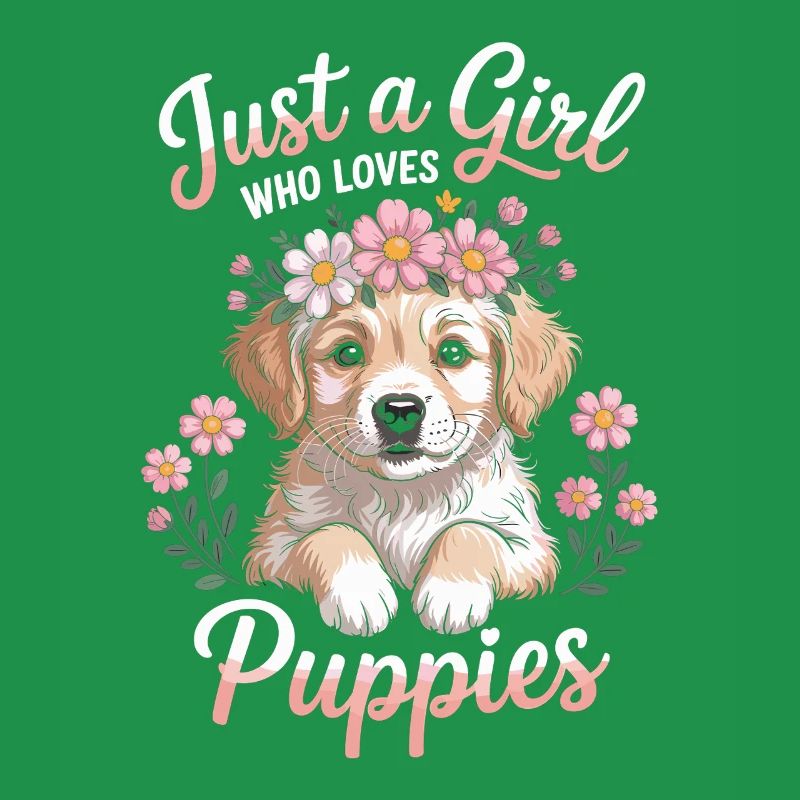 Juste une fille qui aime les chiots