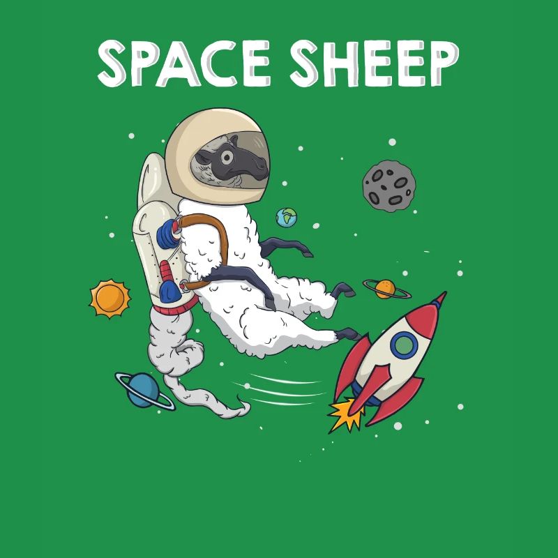 Space Sheep Ehrfürchtiger Astronaut Galaxy Explorer