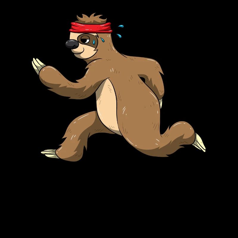 Funny Sloth Runner Jogger Jogging Gift