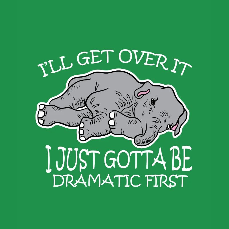 Dramatic Elefant Müde Bockig