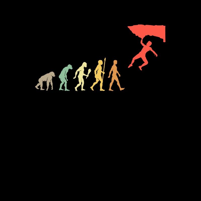Vintage Bouldern Evolution Klettern Geschenkidee