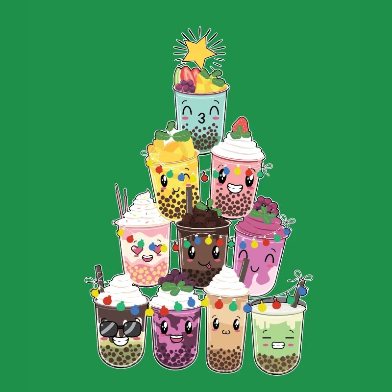 Bubble Tea Christmas Tree
