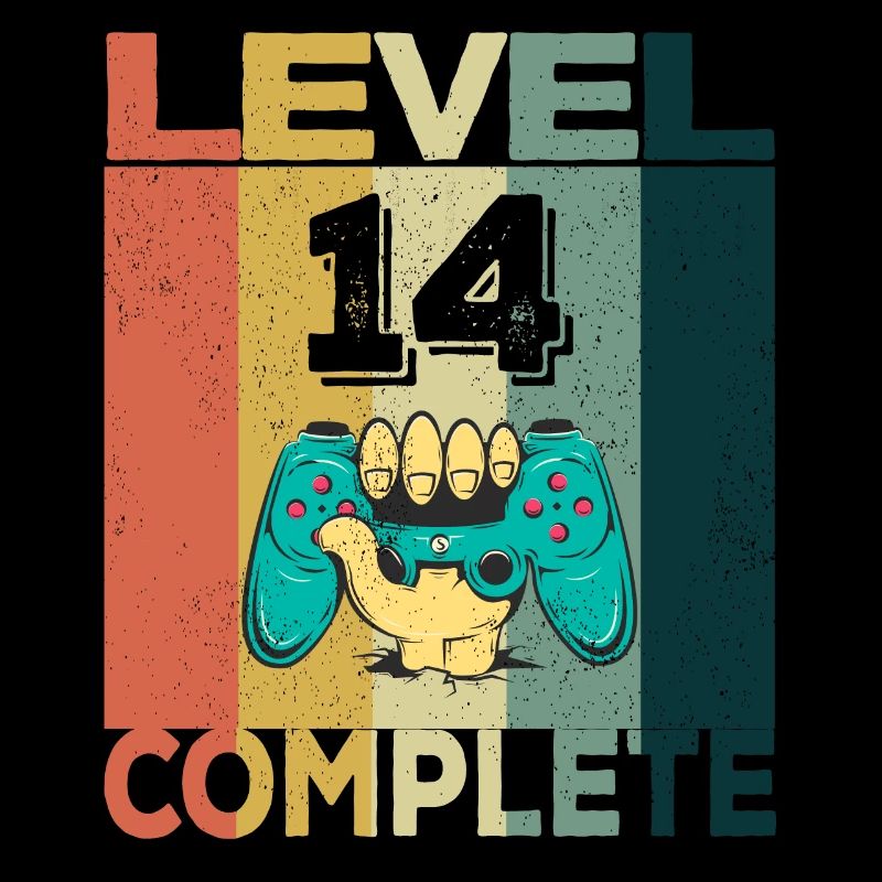 14. Geburtstag Junge Mann 2007 Level 14 Jahre Game