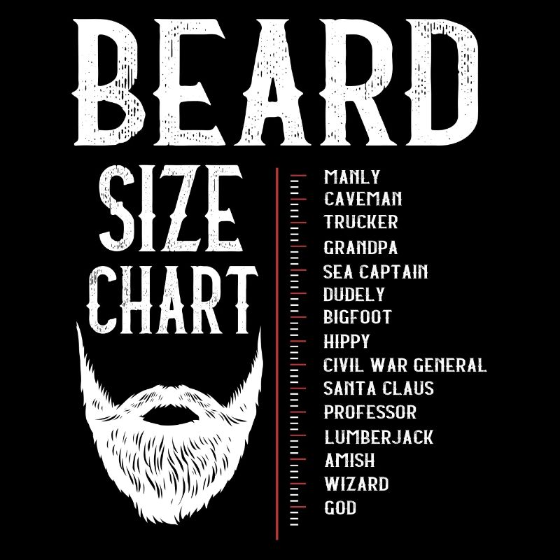 Beard size chart, beard, beard length
