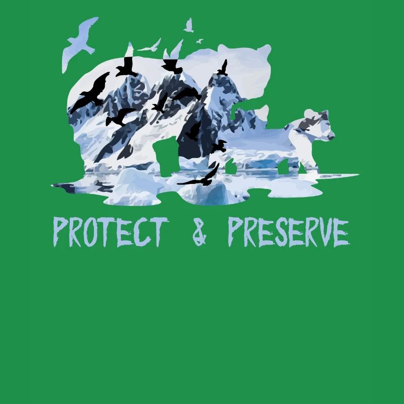 Preserve & Protect Umweltschutz Klimaschutz Eisbär