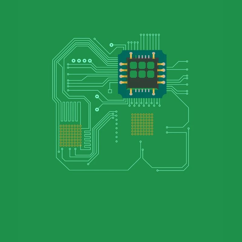 Computer chip, CPU heart - Computer Geek
