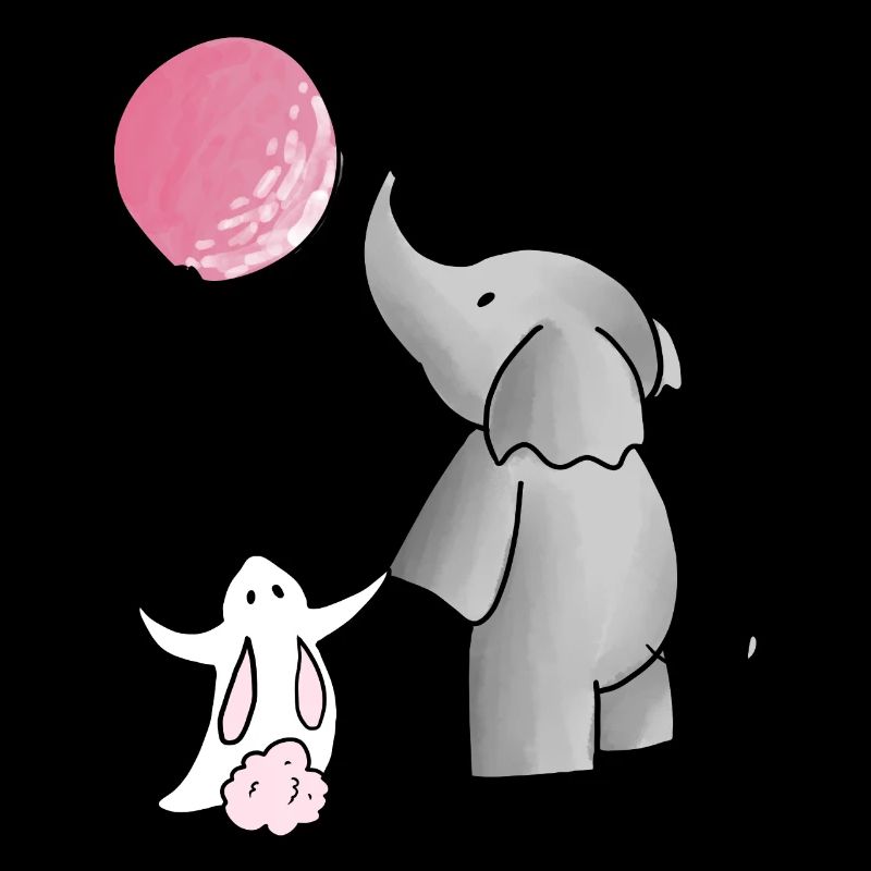Éléphant avec lapin
