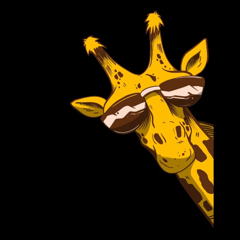 Coole Giraffe mit Sonnenbrille