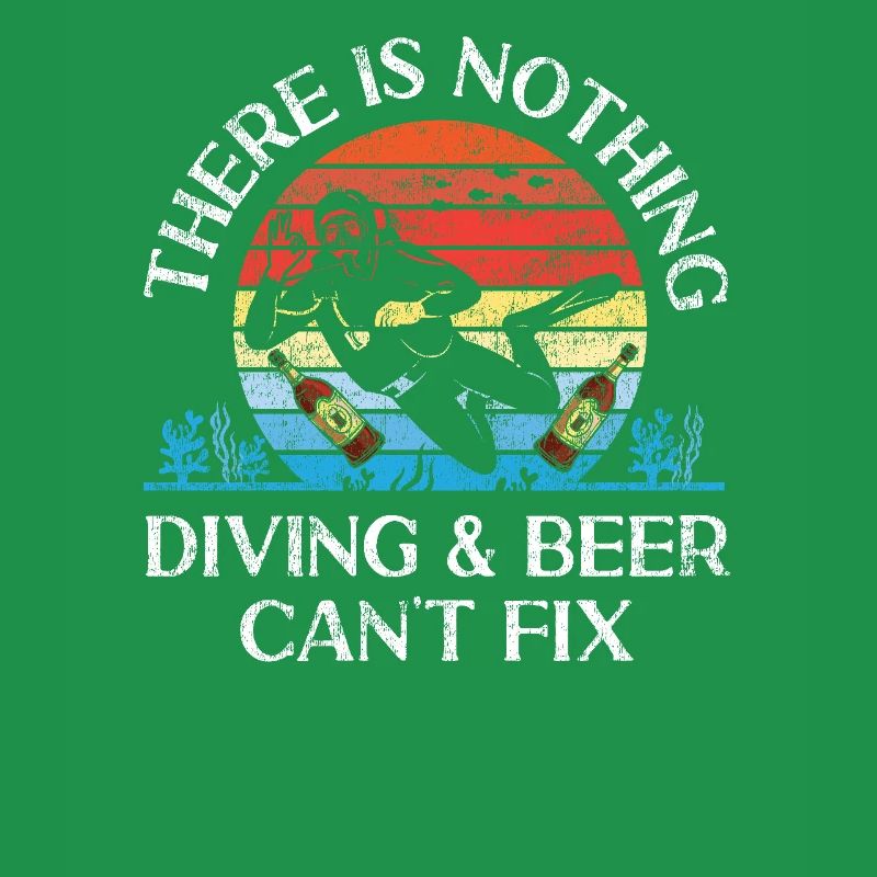 Scuba Diver Retro There Is Nothing