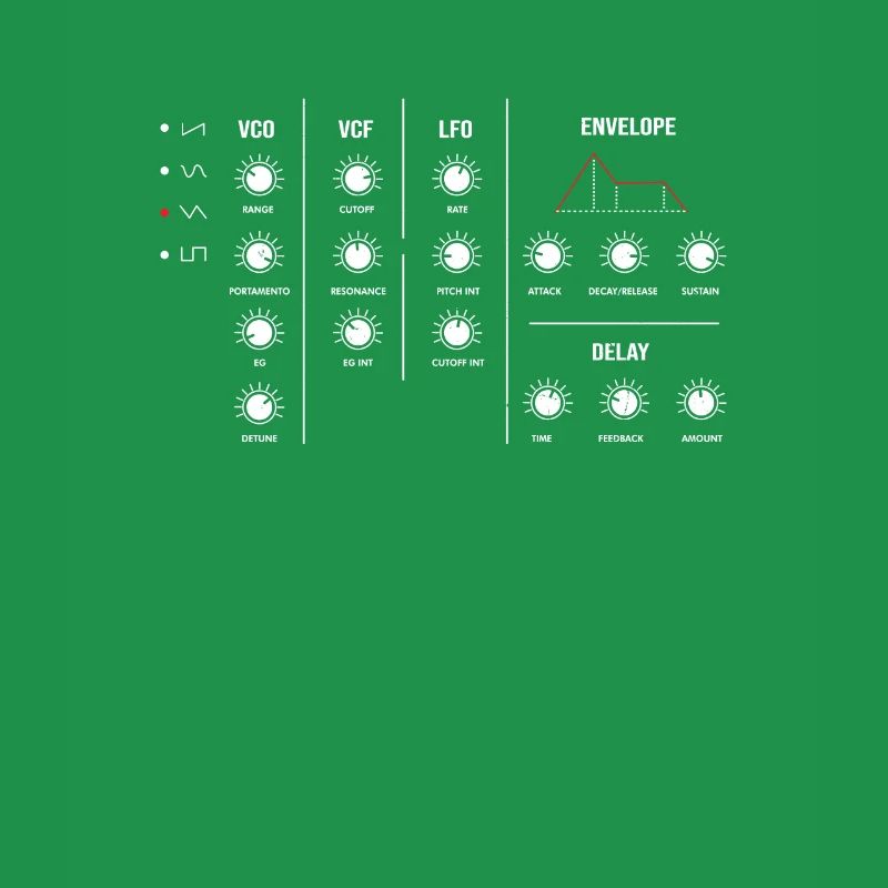 Retro Synthesizer Analog Synth Buttons DJ Studio