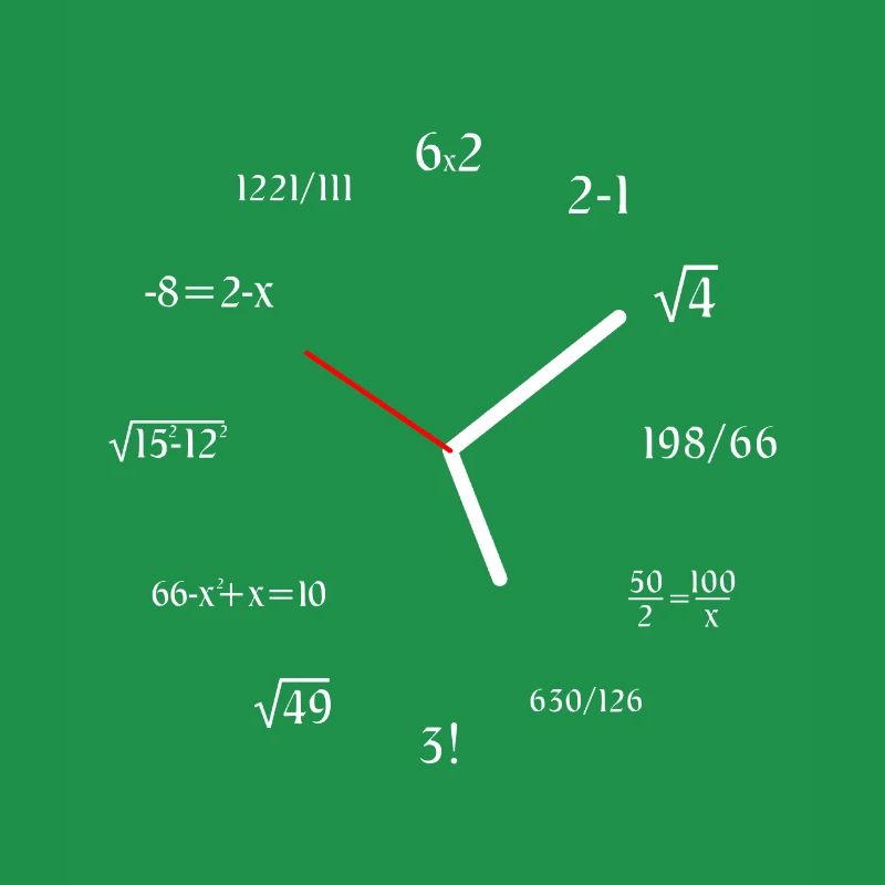 Math Clock Drôle Mathématiques Horloge Mème