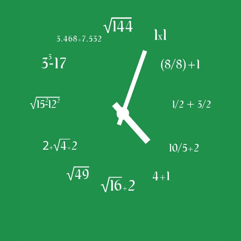 Math Clock Grappige Wiskunde Klok Meme Math Clock