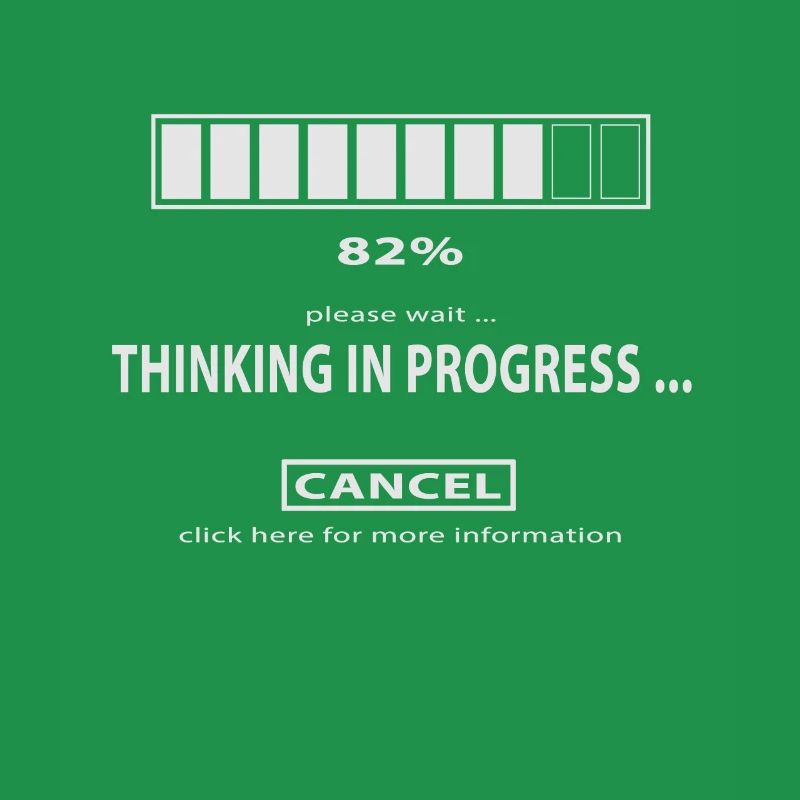 Thinking in progress... Charging symbol Thinking