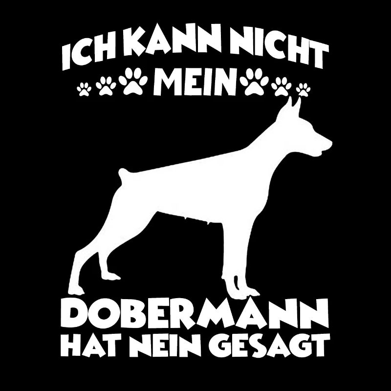 Dobermann Hundebesitzer Gassi Witziges Hundehalter