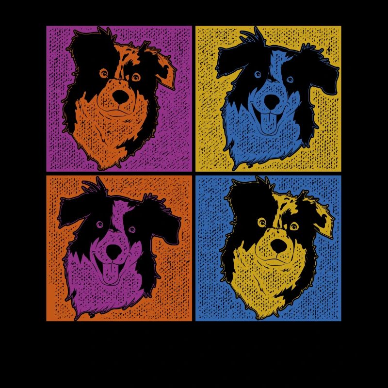 Aussie Hunde Geschenk Pop Art Australian Shepherd