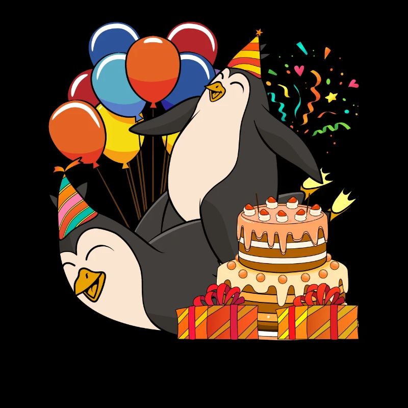 Geburtstag Party Geschenk Tier Pinguin