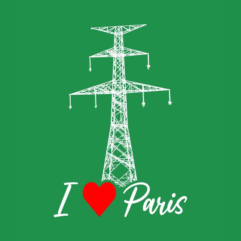 Paris Eiffelturm Strommast Elektriker Satire Liebe