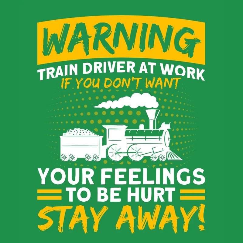 Warning Train driver at work Locomotive