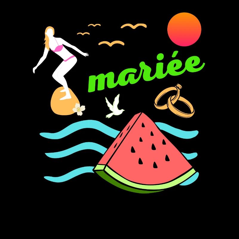 EVJF Surf Hawaï pastèque été Team mariée