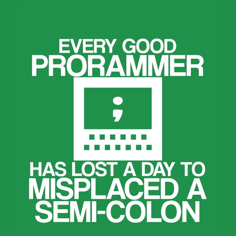 Every programmer has lost a day to a semi-colon 2