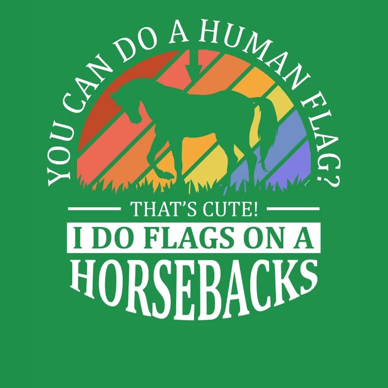 Voûter je fais des drapeaux à cheval